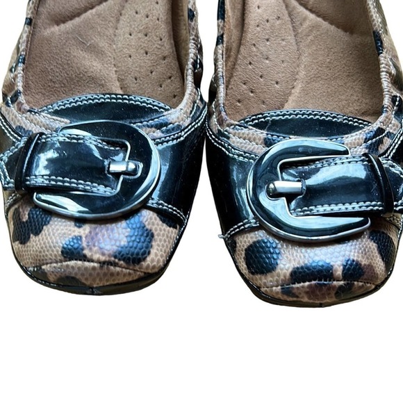 Naturalizer natural soul leopard patent square toe flats size 9 - Picture 2 of 5